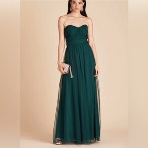 Strapless Emerald Green Maxi Dress